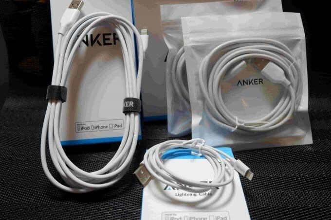 Anker Lightningケーブル3種