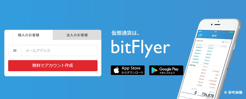 bitFlyerトップページ