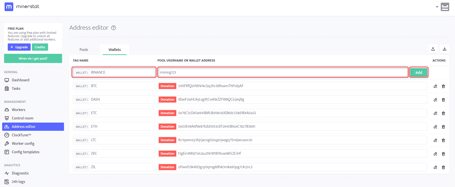 Minerstatを使ってbinance Poolでethereumをマイニングする L 7 Records